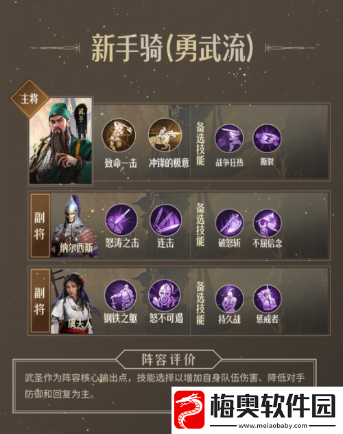 重返帝国骑兵阵容怎么搭配