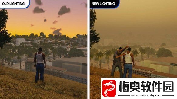 侠盗猎车手三部曲终极版更新后光照对比视频