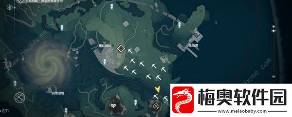 鸣潮红针晶簇采集路线分布图