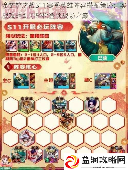 金铲铲之战S11赛季英雄阵容搭配策略：实战攻略助你轻松登顶战场之巅