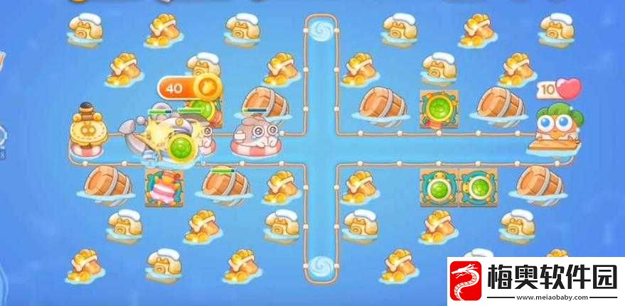 保卫萝卜-4-暖暖汤泉第-10-关满星攻略：巧妙布阵过关秘籍
