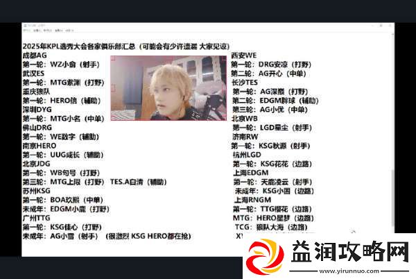白衣总结选秀大会