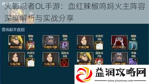 火影忍者OL手游：血红辣椒鸣妈火主阵容深度解析与实战分享