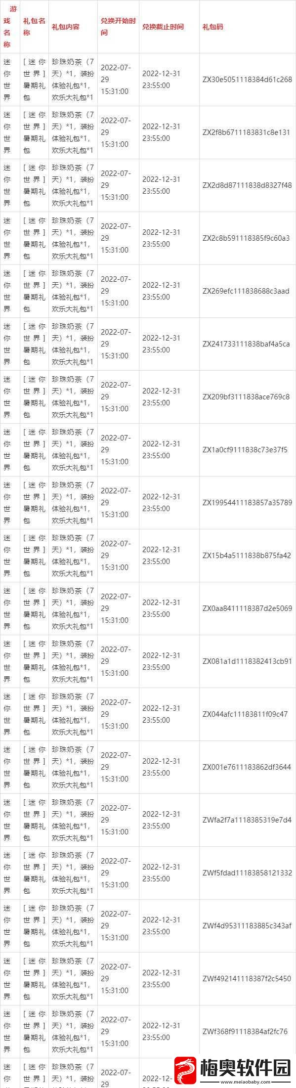 迷你世界-7-月-8-日激活码：最新可用速领